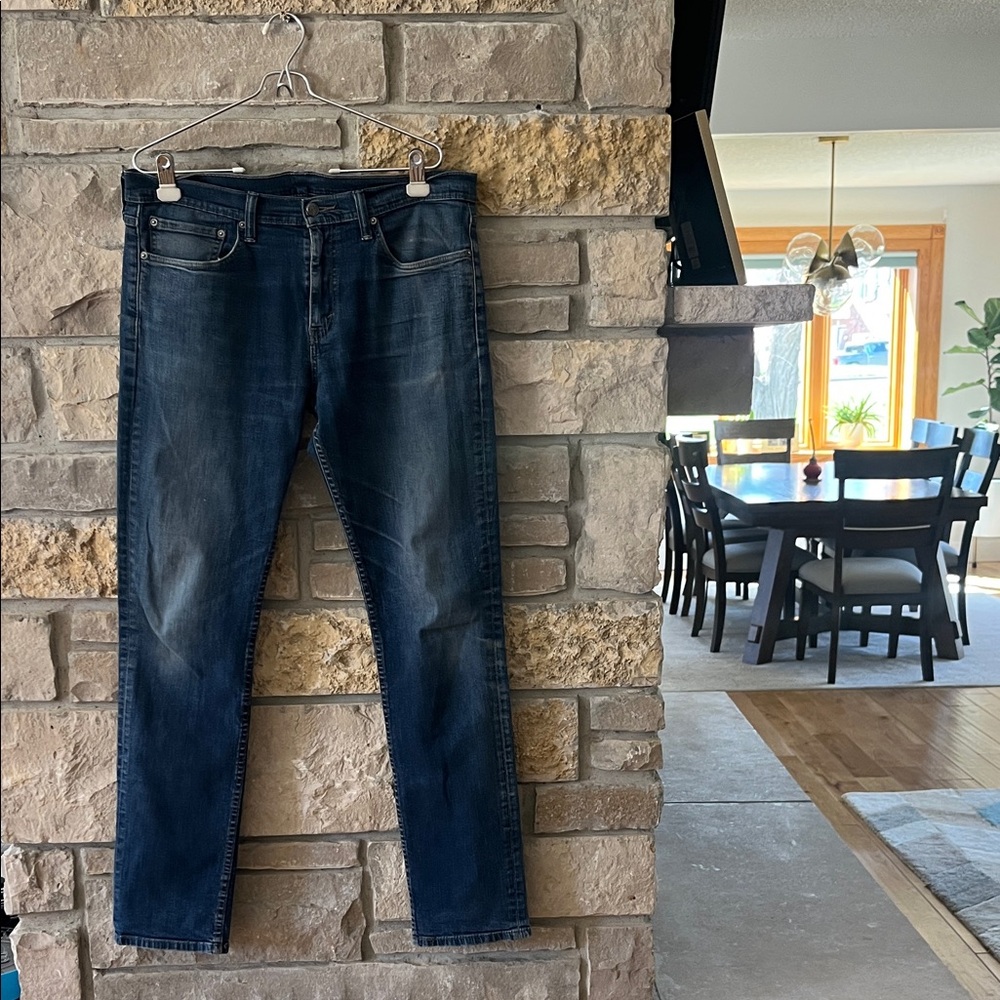 Levi's Slim Straight Dark Blue Jeans Size 34x34